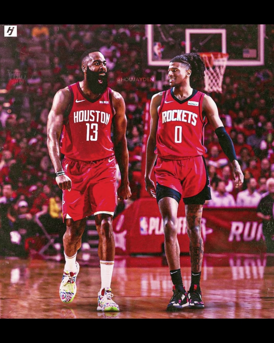 一個7分一個8分美國火箭博主調(diào)侃哈登將自己G7的火炬?zhèn)鞯搅私軅?格林手里